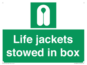 Life jackets stowed in box